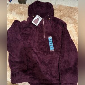 BNWT| RBX |Fuzzy Purple Quarter Zip